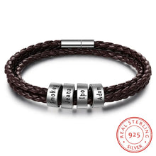 Load image into Gallery viewer, pulsera de plata de ley 925 para hombre