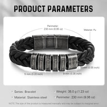 Load image into Gallery viewer, Pulseras de cuero con abalorios personalizables para hombre