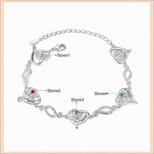 Load image into Gallery viewer, Pulsera de cadena de corazón con grabado de nombre personalizado