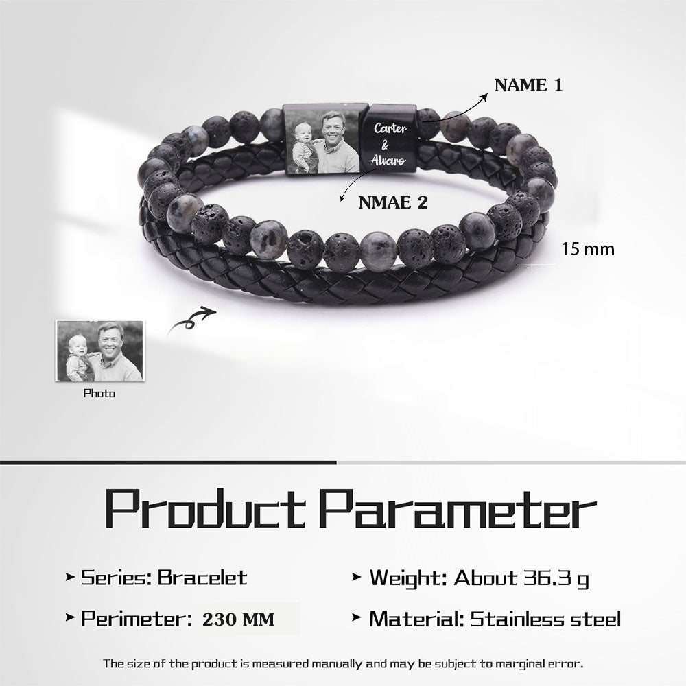 Pulseras personalizadas con foto para hombre