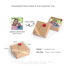 Load image into Gallery viewer, Caja de regalo personalizada con foto y flor de Rosa