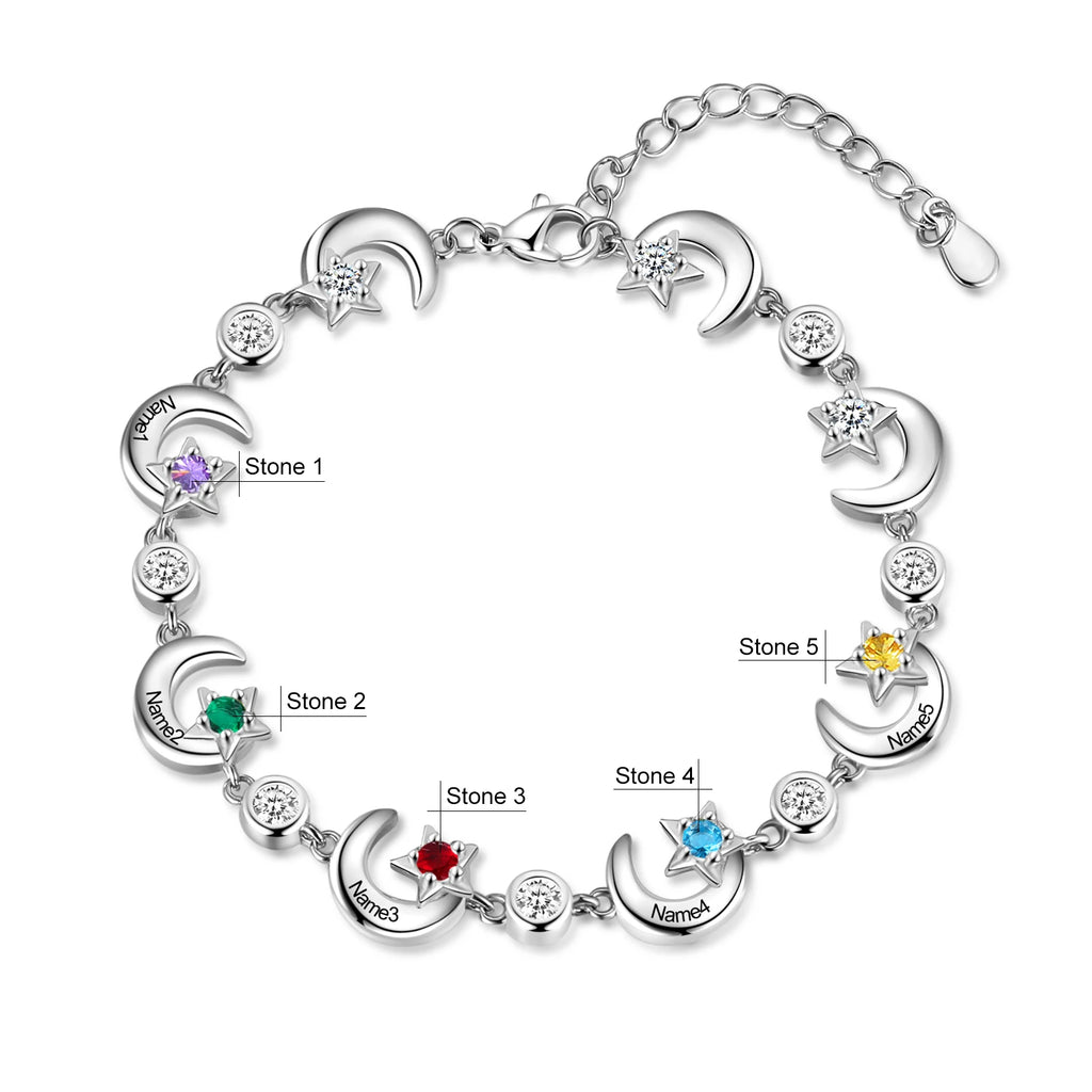 pulsera con grabado de nombre personalizado para mujer