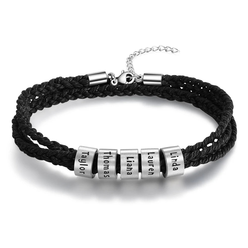 pulsera personalizada de acero inoxidable para hombre