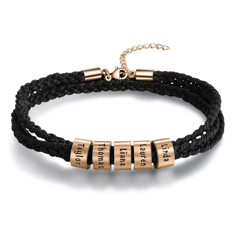 Pulsera de cuerda trenzada para hombre