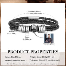 Load image into Gallery viewer, Pulsera de cuero personalizable con cuentas para hombre