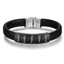 Load image into Gallery viewer, pulsera de cuero trenzado para hombre