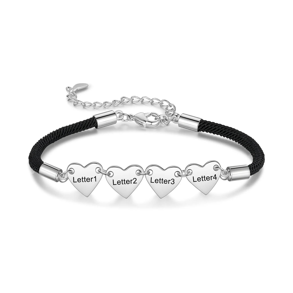 Pulseras personalizadas con grabado inicial para mujer