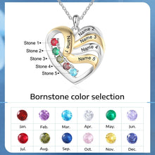 Load image into Gallery viewer, Collar con colgante de corazón de amor personalizado para mujer