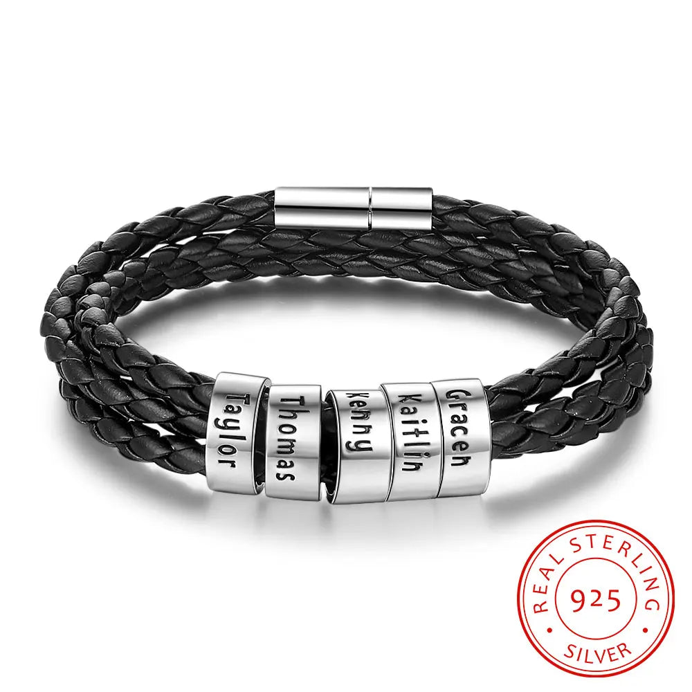 pulsera de plata de ley 925 para hombre