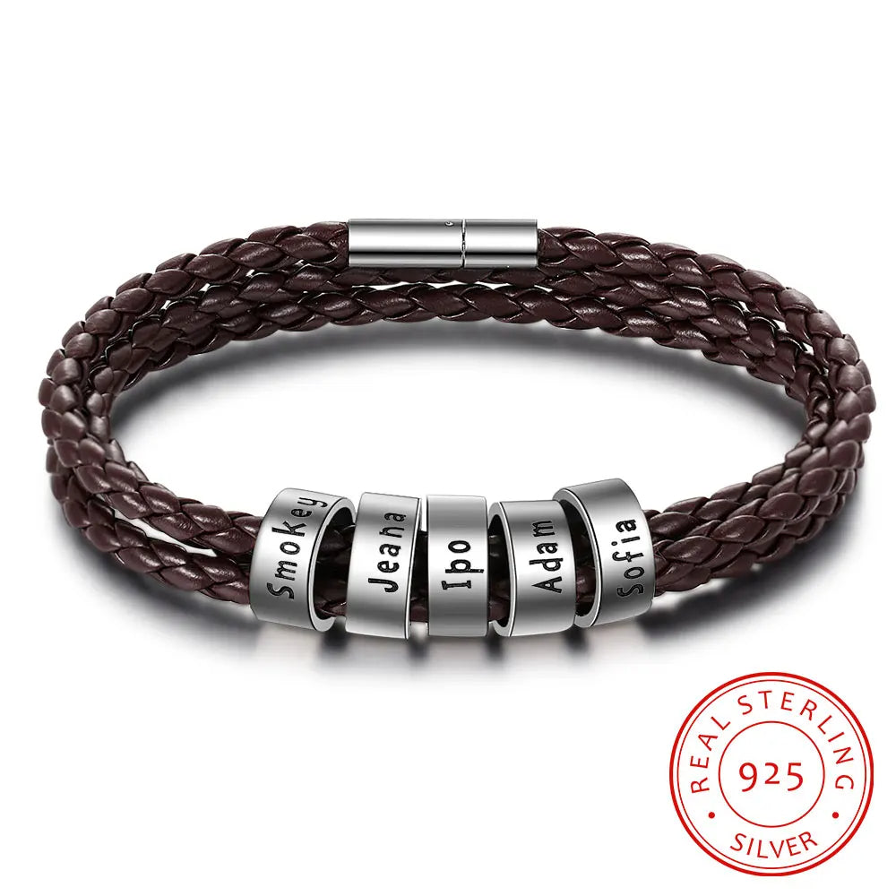 pulsera de plata de ley 925 para hombre