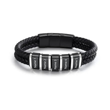 Load image into Gallery viewer, Pulsera de cuero personalizada para hombre