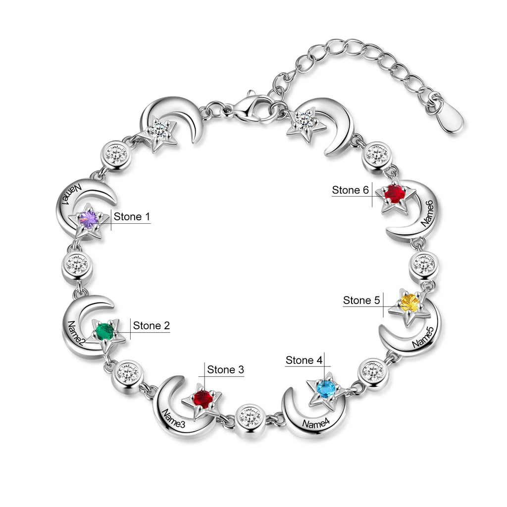 pulsera con grabado de nombre personalizado para mujer