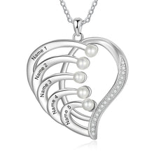 Load image into Gallery viewer, Collar de corazón de perlas personalizado