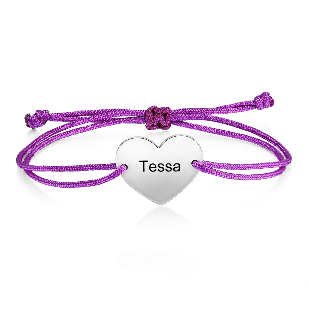 Pulsera personalizada con nombre grabado para parejas