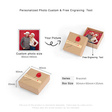 Load image into Gallery viewer, Caja de regalo personalizada con foto y flor de Rosa