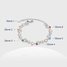 Load image into Gallery viewer, Pulsera de pie de bebé personalizada con corazones múltiples