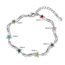 Load image into Gallery viewer, pulsera personalizada con grabado de 2-7 nombres para madres