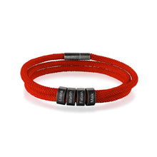 Load image into Gallery viewer, Pulsera personalizada con 2-4 cuentas de nombre para hombre