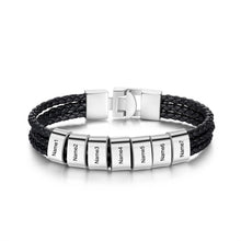 Load image into Gallery viewer, pulsera de cuero trenzado para hombre