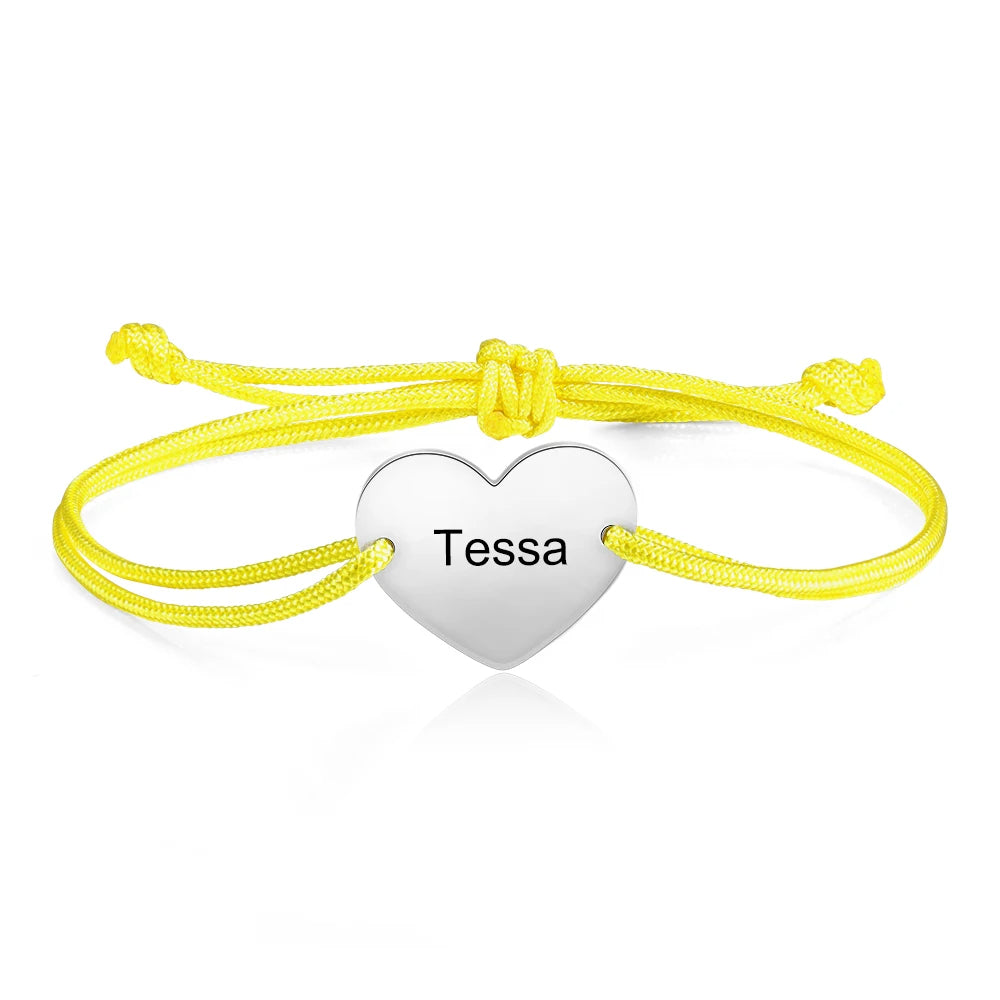 Pulsera personalizada con nombre grabado para parejas