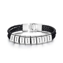 Load image into Gallery viewer, pulsera de cuero trenzado para hombre