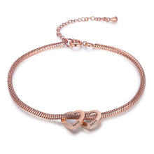 Load image into Gallery viewer, Pulseras personalizadas con dijes de corazón de acero inoxidable para mujer