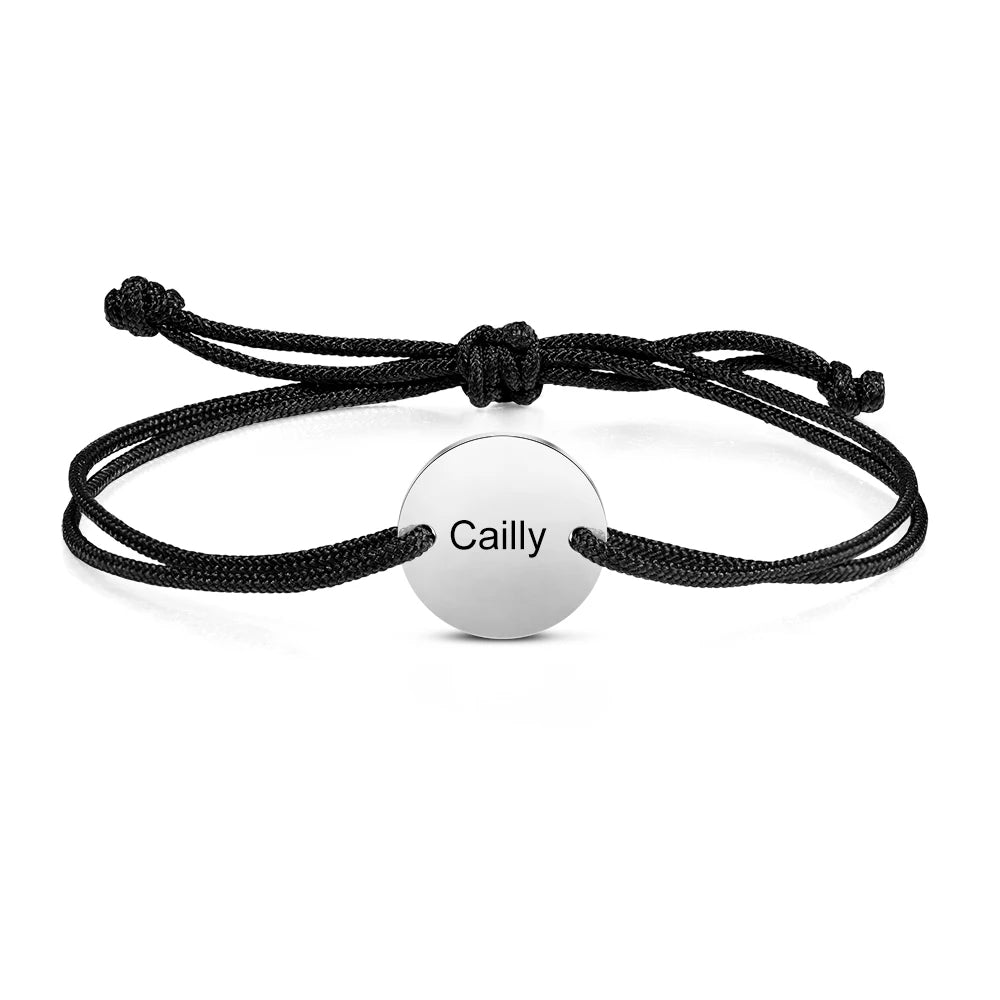 Pulsera personalizada con nombre grabado para parejas