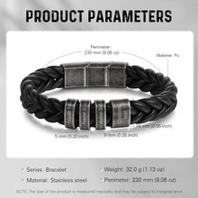 Load image into Gallery viewer, Pulseras de cuero con abalorios personalizables para hombre