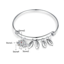 Load image into Gallery viewer, Pulsera personalizada de acero inoxidable con etiquetas de nombre grabadas para mujer