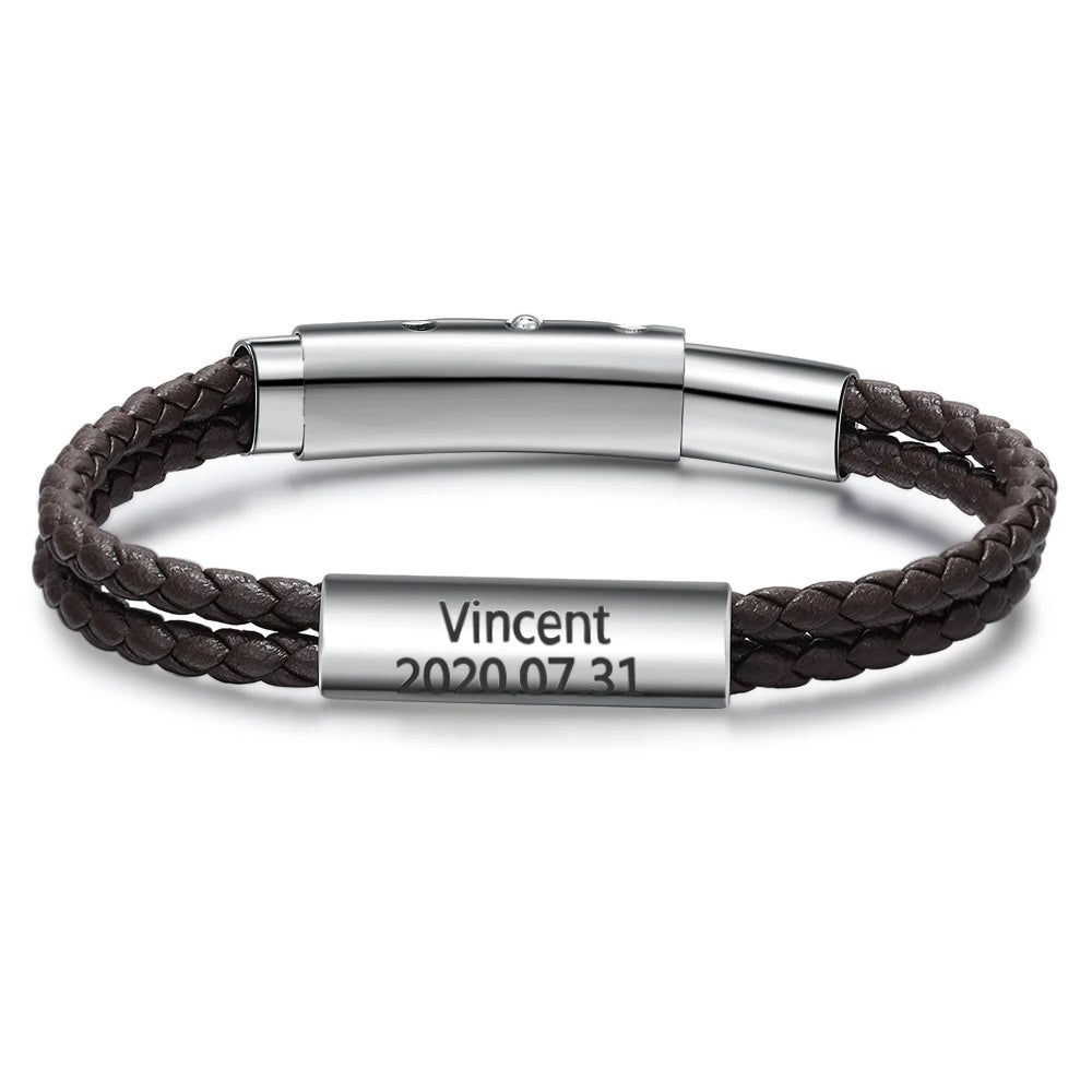 pulsera con nombre personalizado para hombre