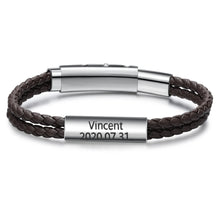 Load image into Gallery viewer, pulsera con nombre personalizado para hombre