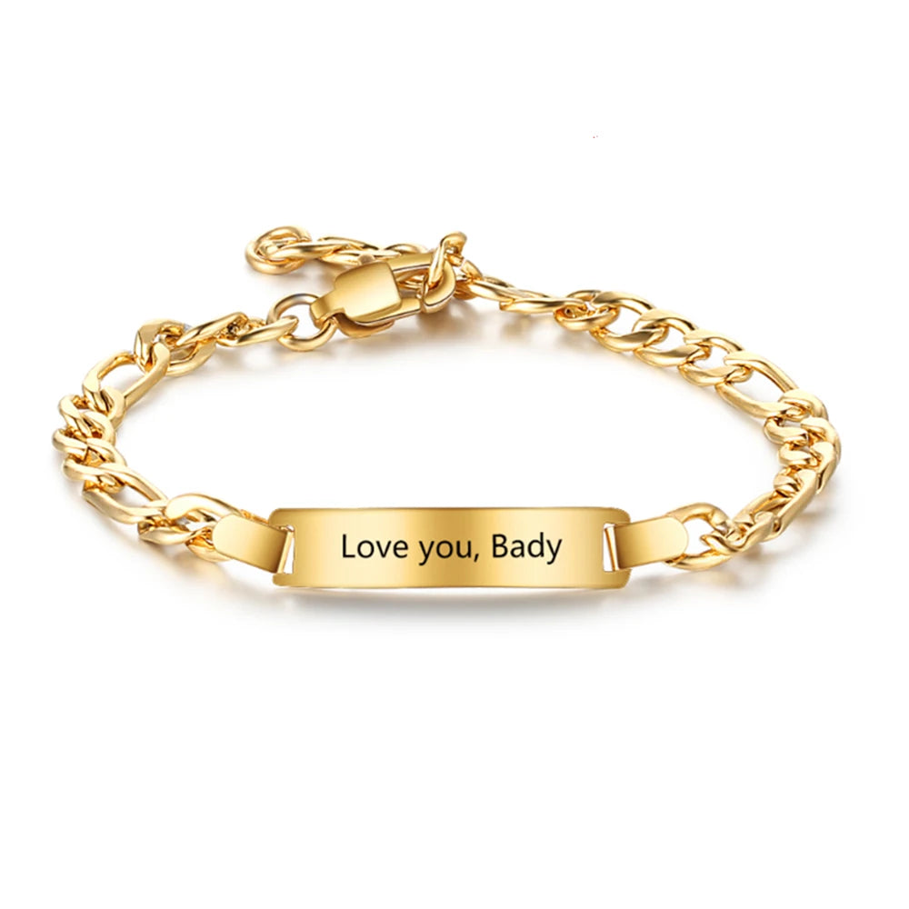 Pulsera con grabado personalizado para hombre y mujer