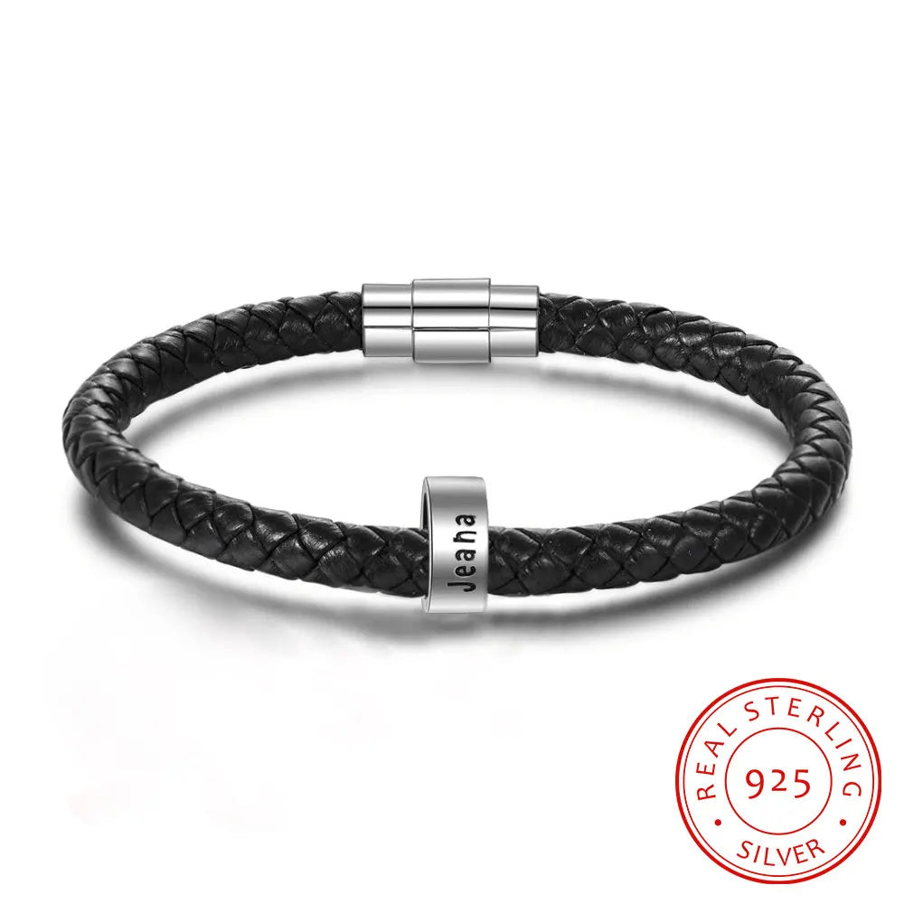 pulsera de plata de ley 925 para hombre