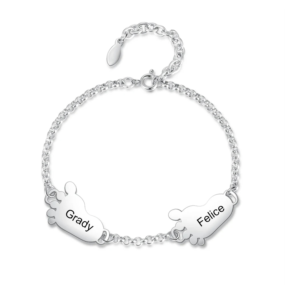 pulsera personalizada de acero inoxidable para mujer