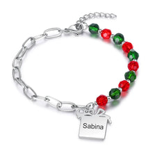 Cargar imagen en el visor de la galería, pulsera personalizada con nombre grabado para mujer