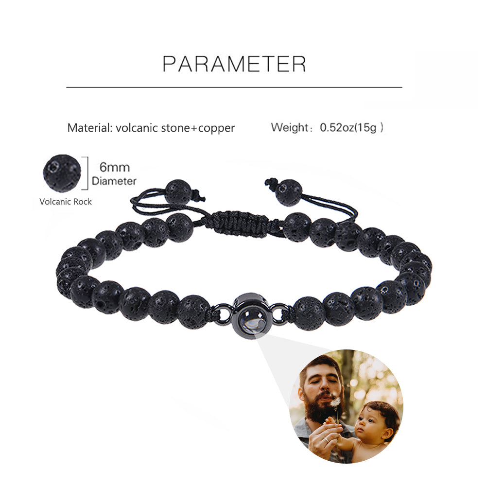 Pulsera de cuentas personalizable para hombre y mujer