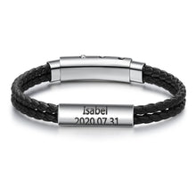 Load image into Gallery viewer, pulsera con nombre personalizado para hombre