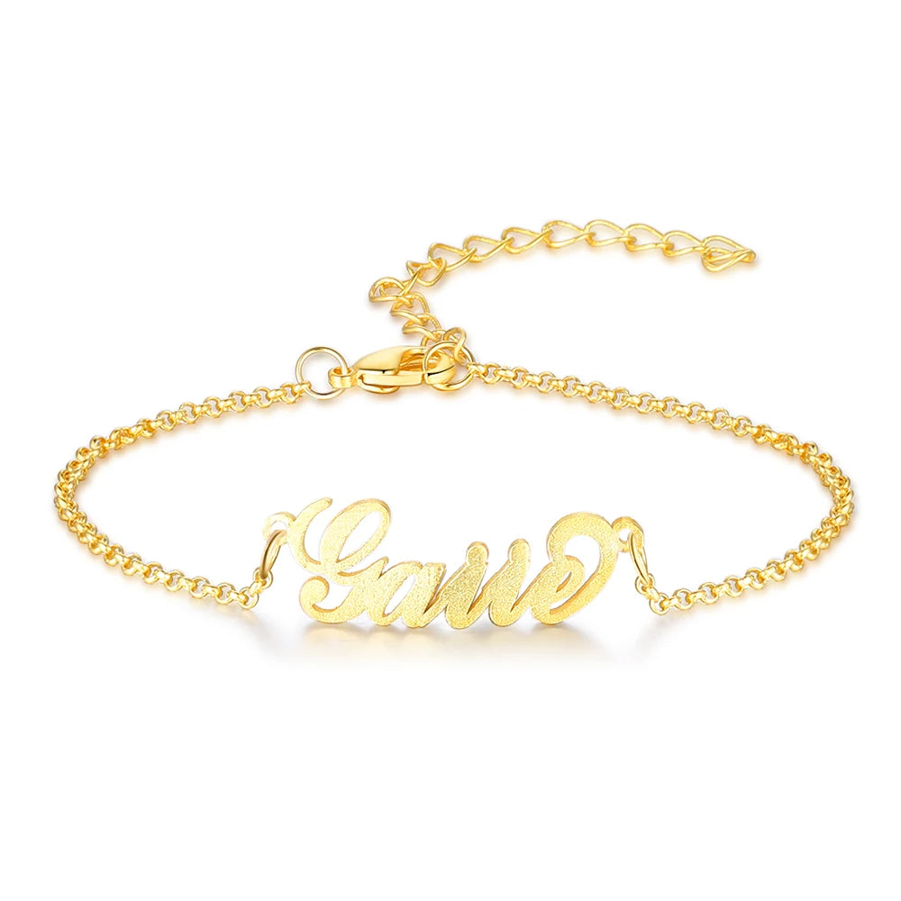 Pulseras y brazaletes con nombre personalizados para mujer