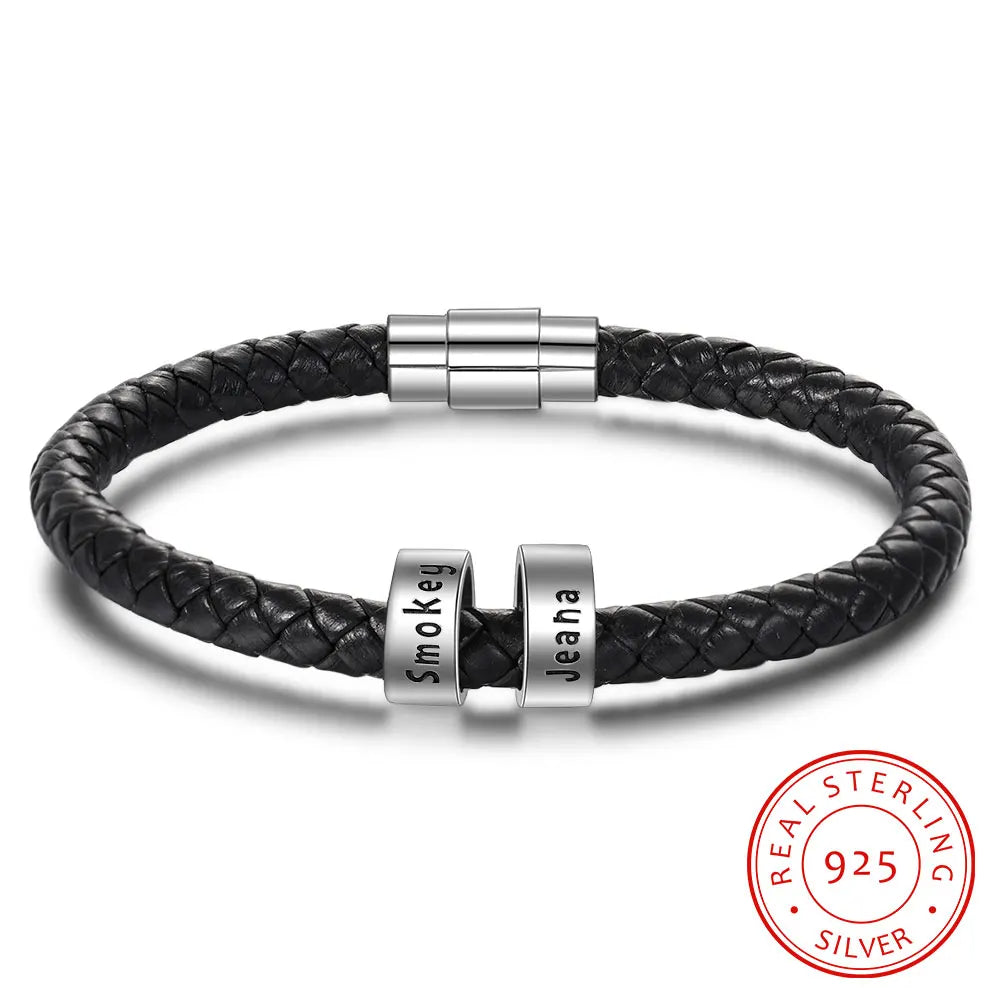 pulsera de plata de ley 925 para hombre