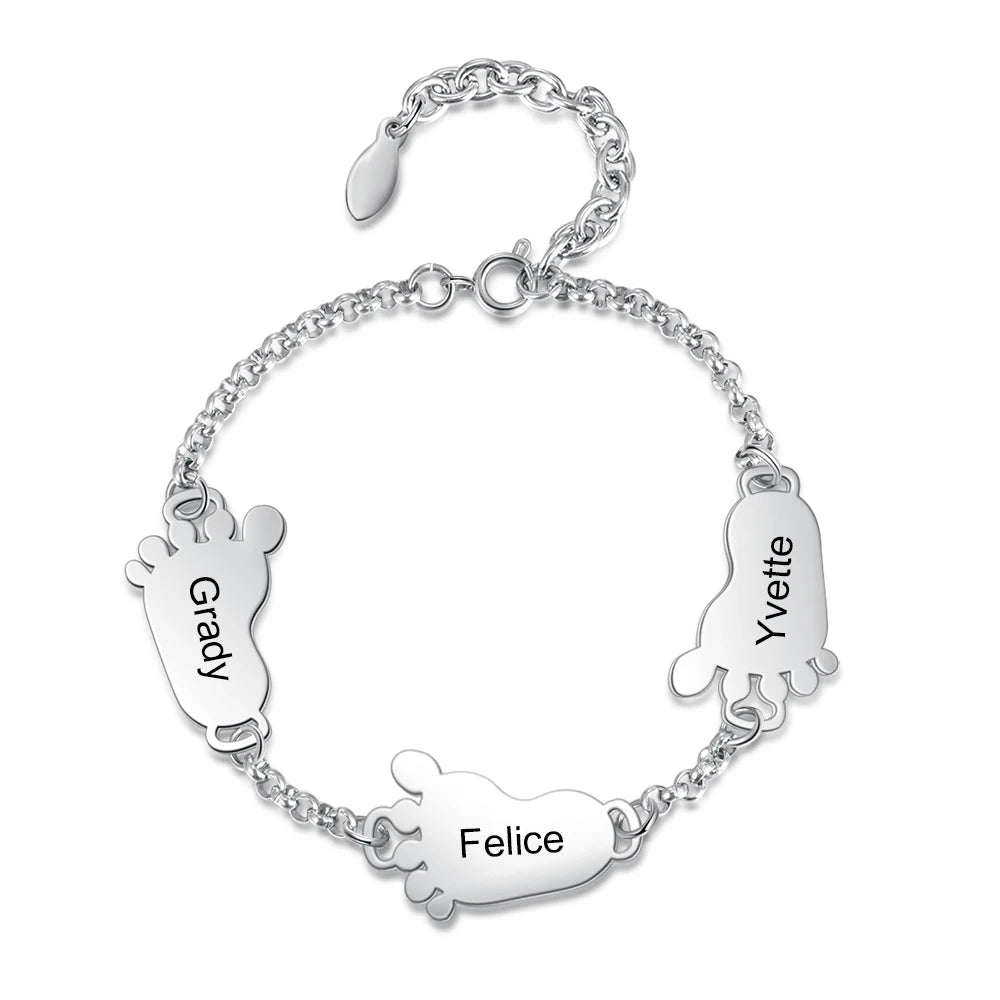 pulsera personalizada de acero inoxidable para mujer