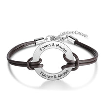 Cargar imagen en el visor de la galería, pulsera de acero inoxidable personalizada para hombre y mujer