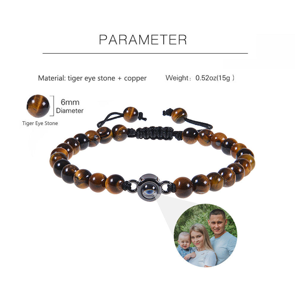 Pulsera de cuentas personalizable para hombre y mujer