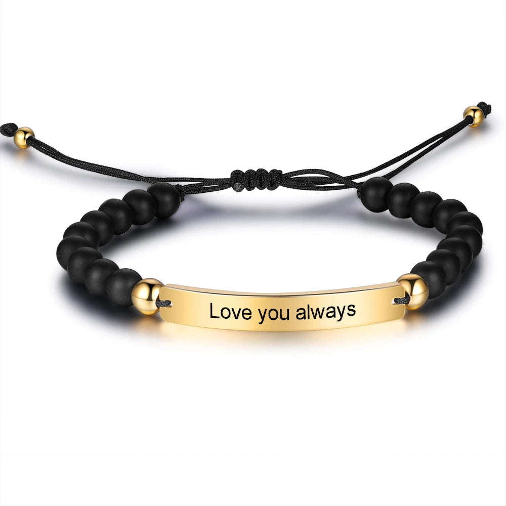 pulsera con grabado personalizado para hombre