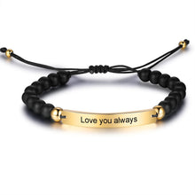 Load image into Gallery viewer, pulsera con grabado personalizado para hombre