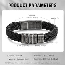 Load image into Gallery viewer, Pulseras de cuero con abalorios personalizables para hombre