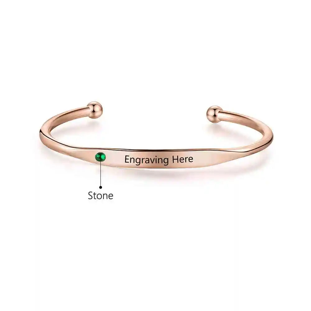 Pulseras personalizadas con nombre grabado para mujer