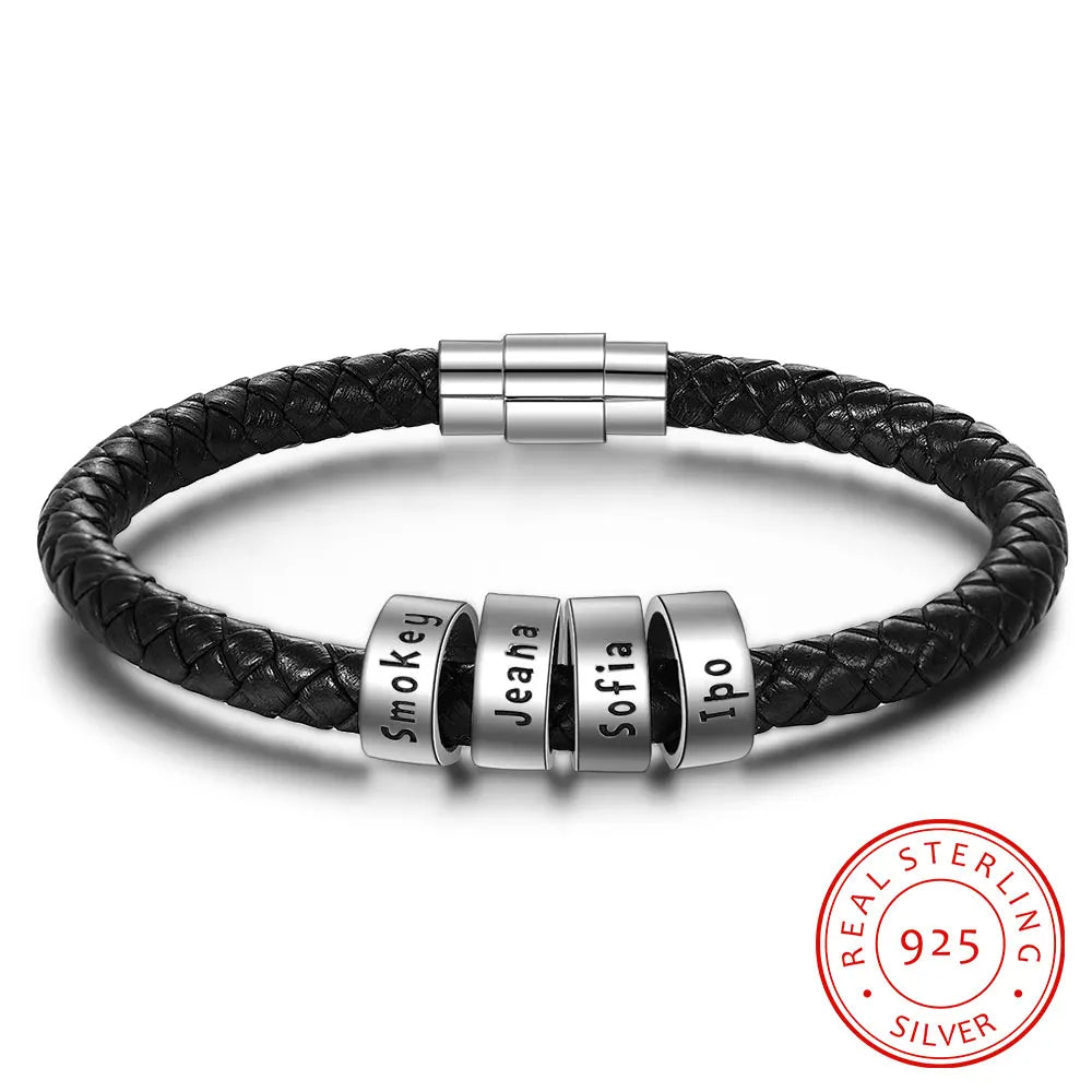 pulsera de plata de ley 925 para hombre