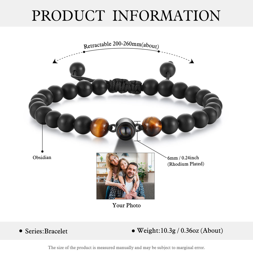 Pulsera de cuentas personalizable para hombre y mujer