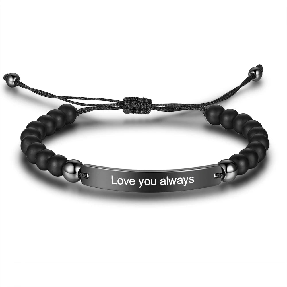 pulsera con grabado personalizado para hombre