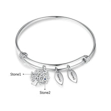 Load image into Gallery viewer, Pulsera personalizada de acero inoxidable con etiquetas de nombre grabadas para mujer